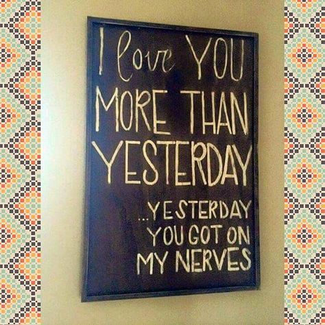 Sister Quotes, Love You More Than, Funny Signs, A Sign, Love You More, Great Quotes, Favorite Quotes, The Wall, Chalkboard Quote Art