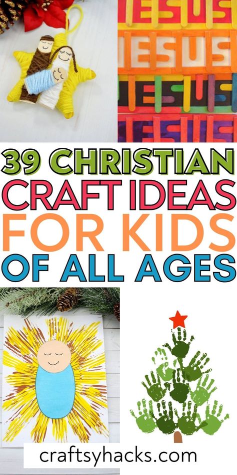 If you are looking for easy crafts to make with your kids this weekend look no further than these fun Christian crafts for kids. These christian kids crafts are perfect for your young kids to have fun creating after church. Religious Crafts For Toddlers, Life Of Jesus Crafts For Kids, Vbs Crafts For Toddlers, Christian Kindergarten Crafts, Preschool Christian Crafts Ideas, Vacation Bible School Crafts For Kids, Christian School Art Projects, Christian Ornaments For Kids, Youth Crafts For Church