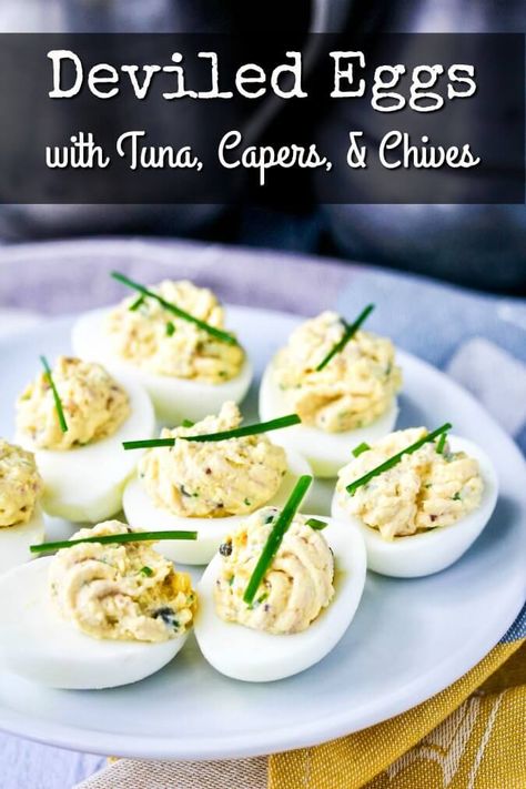 Tuna Deviled Eggs, Devil Eggs, Devilled Eggs Recipe Best, Fish Friday, Devilled Eggs, Tuna And Egg, Tinned Fish, Mexican Breakfast Recipes, Deviled Eggs Recipe