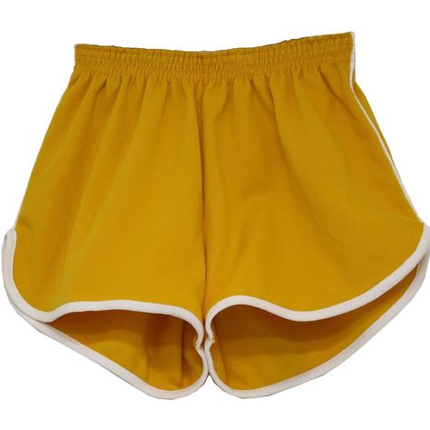 1970's Shorts (Size Label): 70s -Size Label- Unisex golden yellow with... ($19) ❤ liked on Polyvore featuring shorts, bottoms, pants, short, flat-front shorts, stripe shorts, white shorts, elastic waistband shorts and white short shorts White Short Shorts, Moodboard Pngs, Png Clothes, Pants Short, Stripe Shorts, Dolphin Shorts, Yellow Shorts, Shorts White, Sports Shorts