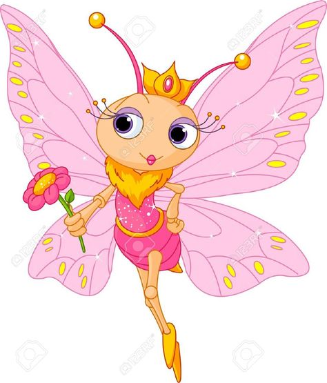 Butterfly Queen Cartoon Fairy, Fairy Cartoon, Butterfly Princess, Queen Drawing, Cartoon Butterfly, Magical Images, Horse Crafts, Butterfly Images, Butterfly Illustration