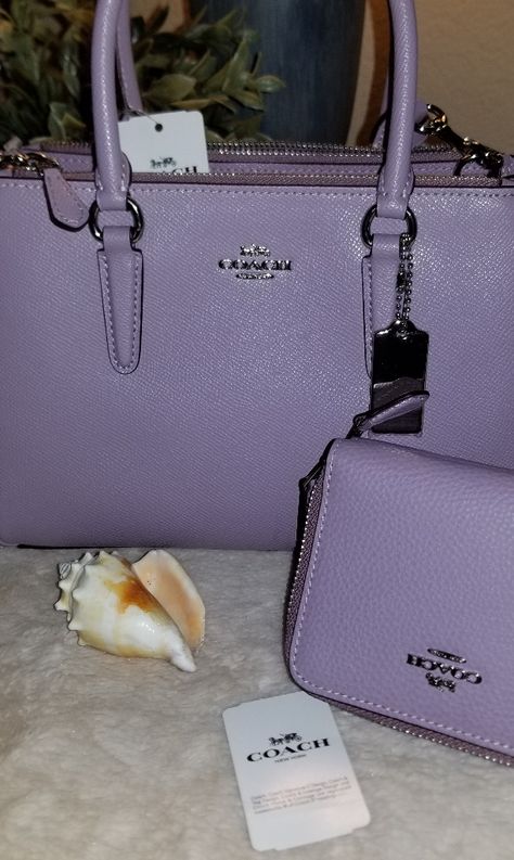 Brand New! Never Used Perfect Condition W Tags Lavender Coach Purse And Matching Wallet Purple Coach Purse, Purple Coach Bag, Nightmare Before Christmas Purse, Coach Backpack Purse, Lavender Purse, Beautiful Purses, Purple Coach, Mini Hand Bag, Coach Coin Purse