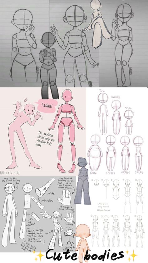 Body-how to draw a body easy How To Draw A Body From Behind, Stylized Body Drawing, How To Draw Upper Bodies, How To Draw A Boy Body Step By Step, Easy Eye Drawing, Leg Anatomy, Artsy Pics, Chibi Body, Cartoon Body