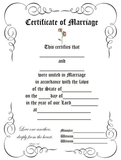 Marriage Certificate Template, Certificate Of Marriage, Marriage Registration, Note Card Template, Wedding License, Marriage Records, Wedding Certificate, Printable Certificates, Document Sign