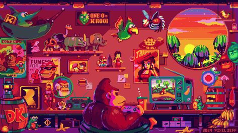 Pixel Jeff, Old Game Consoles, Animated Wallpaper For Pc, Live Wallpaper For Pc, Pc Desktop Wallpaper, Pixel Art Background, Art Games, Arte 8 Bits, Pixel Art Games