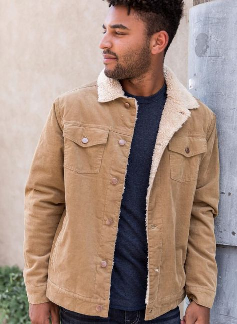 Men's jackets for fall and winter: how to style vintage corduroy for guys | Buckle Beige Corduroy Jacket Outfit Men, Corduroy Jacket Outfit Men, Sherpa Denim Jacket Outfit, Jacket Outfits Men, Corduroy Jacket Outfit, Brown Jacket Outfit, Brown Jacket Men, Jacket Outfit Men, Corduroy Sherpa Jacket