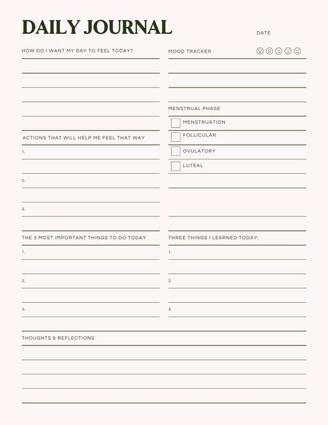 Printable or Electronic Morning Journal Prompt Sheet.  Easy download. Re-use as many times as you need! Morning Journal Template, Discipline Journal, Affirmation Notes, Bullet Journal Topics, Daily Journal Template, Brain Dumping, Morning Journal Prompts, Bloc Note, Self Esteem Activities