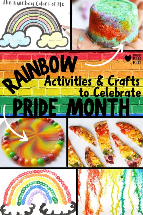 Rainbow Week Activities, Pride Activities For Kindergarten, Pride Month Craft Ideas, Gsa Club Crafts, Pride Activities For Preschool, Pride Month Preschool Activities, Crafts For Pride Month, Preschool Pride Activities, Pride Preschool Activities