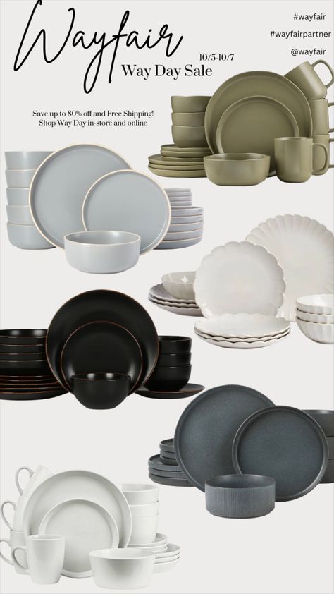 Azal Stoneware Dinnerware Sets, … curated on LTK Modern Farmhouse Dishes, Farmhouse Dishes, Black Dinnerware, Stoneware Dinnerware Sets, Stoneware Dinnerware, Holiday Entertaining, Plumbing Fixtures, Dinnerware Sets, Modern Farmhouse