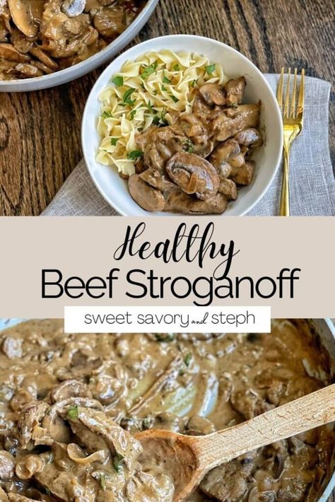 Ww Beef Stroganoff, Lower Calorie Meals, Healthy Stroganoff, Healthy Beef Stroganoff, Meals Dinner, Healthy Beef Recipes, Healthy Beef, Stroganoff Recipe, Dinner Recipes For Family