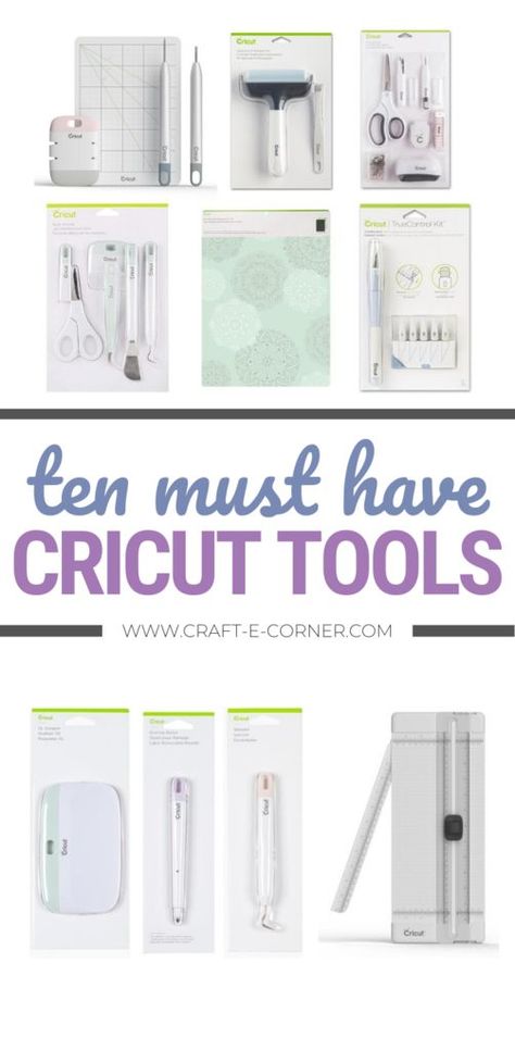 Cricut Tools for Beginners — Craft-e-Corner Cricut Tools, Cricut Blades, Fabric Shears, How To Use Cricut, Cricut Supplies, Beginner Crafts, Silhouette Diy, Craft Room Design, Cricut Tips