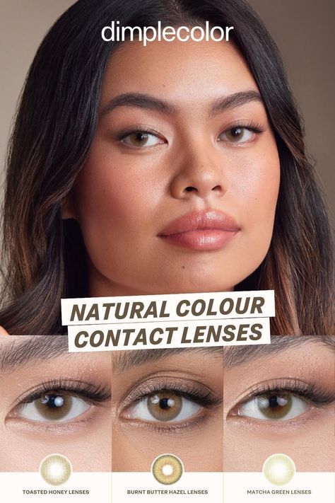 Natural Lenses Eye Color, Lenses Eye For Indian Skin, Softlens Contact Lens, Hazel Lenses, Eye Color Contacts, Colour Contact Lenses, Contact Lenses For Brown Eyes, Korean Lipstick, Prescription Contact Lenses