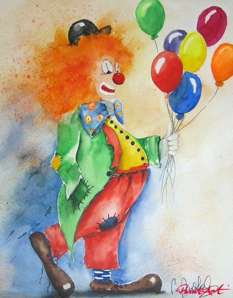 Clown Crafts, Clown Pics, Circus Crafts, Clown Paintings, Clown Party, Clowns Funny, Send In The Clowns, Cute Clown, A Clown