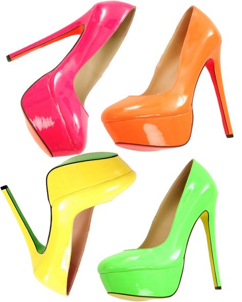 NEON BRIGHT SPRING SUMMER 2012 FUN COLORS AND SHOES! Neon Pumps, Neon Shoes, Neon Heels, Summer Heels, Neon Fashion, Hot Heels, Killer Heels, All About Shoes, Zuhair Murad