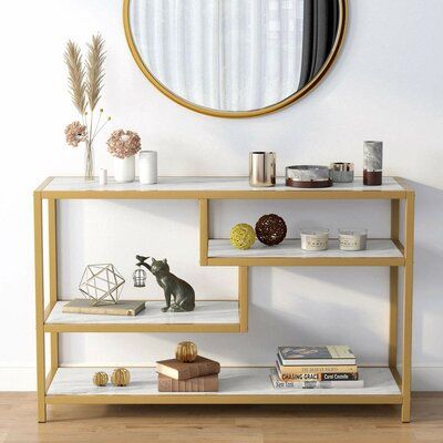 Large Console Table, Gold Console Table, Tv Console Table, Hall Console Table, Console Table Decorating, Modern Entryway, Cool Tv Stands, Entryway Console Table, Entryway Console