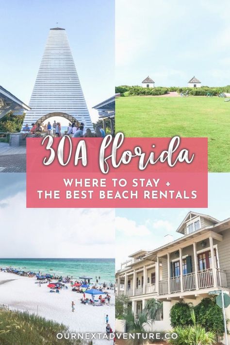 Looking for a 30A beach rental? Florida's Highway 30A is full of beautiful beaches and quaint seaside towns, so it's tough to decide where to stay on 30A. We've rounded up the best 30A beach towns and rentals on Florida's Emerald Coast to help you decide. #30a #florida #sowal #familytravel // Where to Stay on 30A | Florida's Best Beaches | Florida with Kids | South Walton Beaches | Florida Beach Rentals | Affordable Florida Vacation | Best Cities in Florida | USA Family Travel 30a Florida, Beach Rental, 30a Beach, Seaside Florida, Beach Towns, Beachfront Hotels, Usa Travel Guide, Emerald Coast, Destin Florida