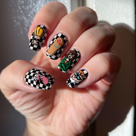 90s Cartoon Nail Art, Cartoon Network Nail Art, Cartoon Network Nails, 90s Cartoon Nails, Cartoon Nail Art, 90s Cartoons, 90s Cartoon, Cartoon Network, Cartoon Styles