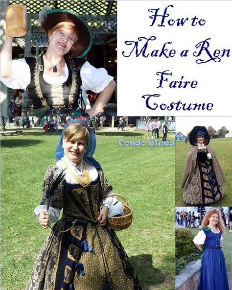 Condo Blues: How to Make a Renaissance Festival Costume Outfit Diy Ideas, Elf Diy, Costumes Design, Ren Faire Costume, Festival Costume, Fair Outfits, Easy Outfits, Ren Fair, Ren Fest