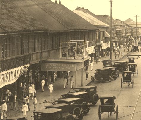 Rizal Ave. 1920s Philippine Traditions, New Manila, Philippine Houses, Philippines Culture, Filipino Culture, Cityscape Art, Manila Philippines, Metro Manila, Old City