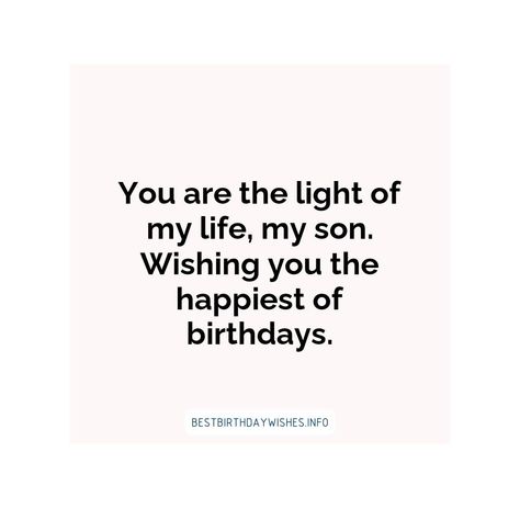 Birthdays are a special occasion to honor and celebrate the special bond between a mother and her son. As a mom, it is a unique opportunity to express... | # #BirthdayWishes Check more at https://www.ehindijokes.com/birthday-wishes-for-son-from-mom/ Birthday Wishes For Son From Mom, Son's Birthday Wishes From Mom, Birthday Wish For Son, Wishes For Son From Mom, For Son From Mom, Heartfelt Birthday Wishes, Birthday Wishes For Mother, Short Birthday Wishes, Unique Birthday Wishes