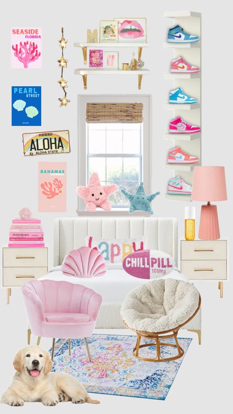 My dream room Christmas Wallpaper Preppy, Preppy Teen Room, Preppy Teen Bedroom, Bedroom Decor Inspirations, Preppy Teen, Coastal Room Decor, Ocean Room Decor, Beachy Room Decor, Room Wishlist