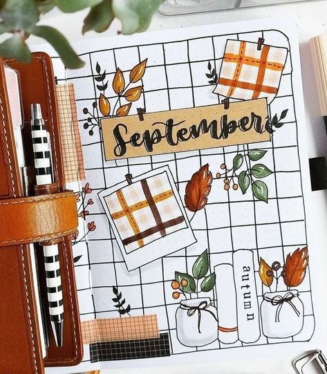 Diy Bullet Journal, Sampul Notebook, Bullet Journal September, Organizator Grafic, Bullet Journel, Bullet Journal Ideas Templates, Bullet Journal Cover Ideas, Bullet Journal Notes, Bullet Journal Paper