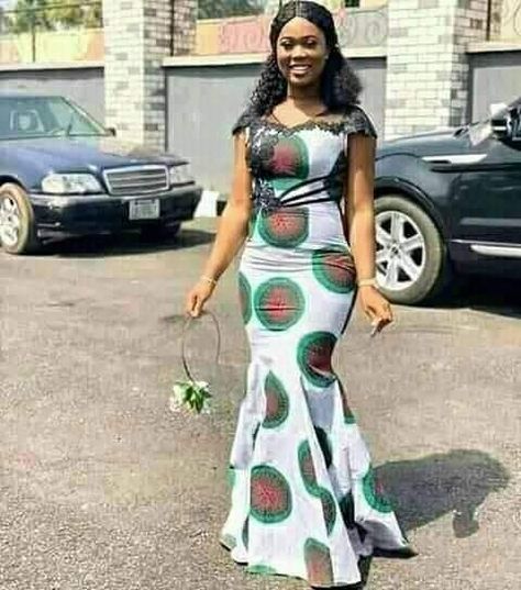 Gown Styles For Women, Ghanaian Engagement, Gowns Ankara, Gown Styles For Ladies, Long Gown Styles, Short Gown Styles, African Bridesmaid Dresses, Ankara Long Gown, Ankara Short