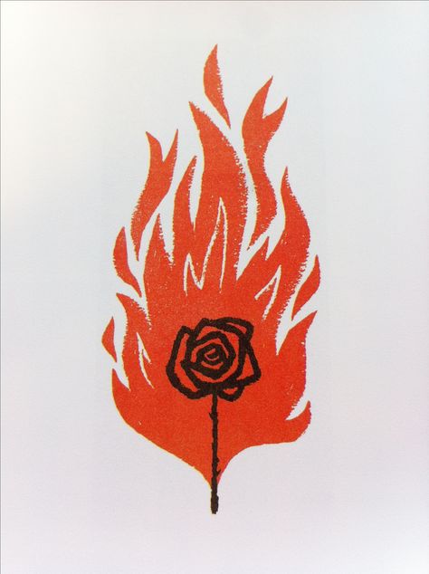 Illustration Rose, Art Et Illustration, Logo Maker, Free Logo, On Fire, Red Rose, 그림 그리기, Linocut, Tattoo Drawings