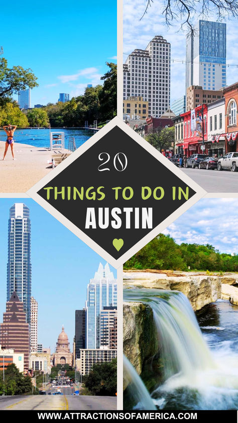 20 things to do in Austin with image of Sixth Street, Barton Springs Pool, South Congress Avenue. Places To Visit In Austin Texas, 40th Birthday In Austin, Best Places To Visit In Texas, Austin Day Trips, Austin Texas Things To Do Couples, Austin Texas Itinerary, Austin Things To Do, What To Do In Austin Texas, Wonderspaces Austin