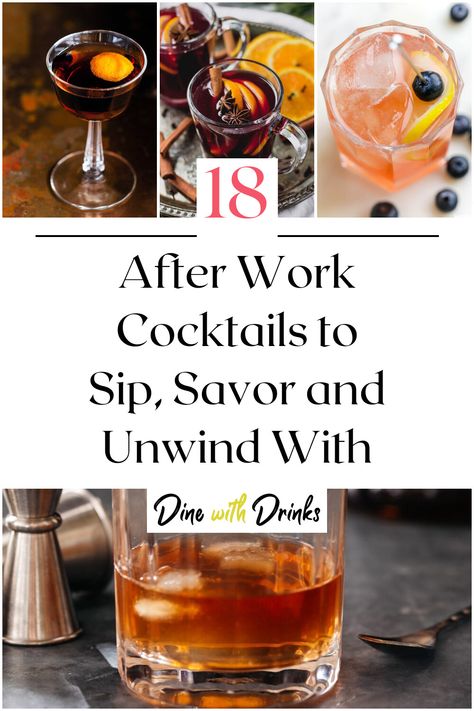 Collage of 4 after work cocktails. After Work Drinks, Refreshing Cocktail, Cocktail Recipes Easy, Thirsty Thursday, Delicious Drinks, Easy Cocktails, Friday Feeling, Refreshing Cocktails, Drink Up