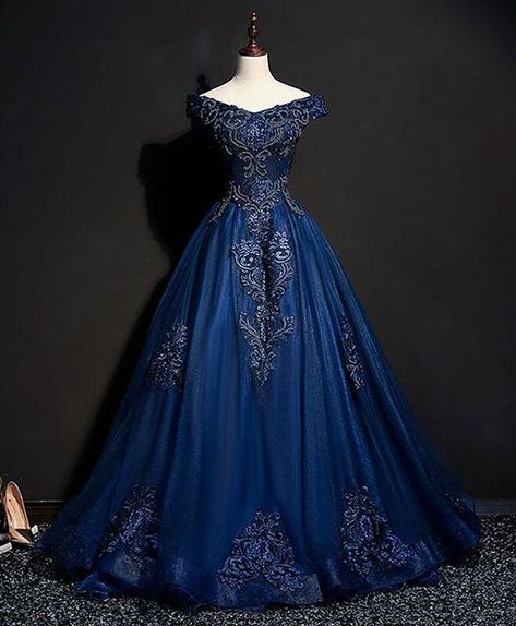 Prom Dress Blue, Backless Formal Dresses, Navy Blue Prom Dresses, Prom Dresses Elegant, Princess Prom Dresses, Prom Dresses 2018, Blue Tulle, Lace Evening Dresses, Professional Dresses