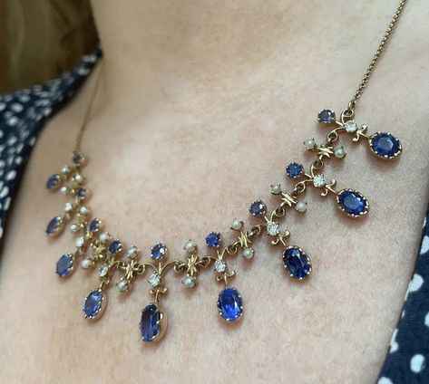 Blue Sapphire Jewelry Indian, Blue Sapphire Necklace Indian, Blue Stone Necklace Indian Gold, Heavy Gold Necklace Indian, Blue Beads Indian Jewellery, Stone Necklace Gold Indian, Fashion Jewelry Necklaces Gold, Blue Stones Jewelry, Blue Gemstone Necklace