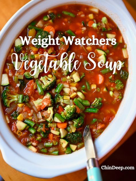 Ww Vegetable Soup Recipes, Weight Watcher Veggie Soup, Weight Watcher Soups Recipes, Low Calorie Vegetable Soup Recipes, Weight Watchers Vegetable Soup Recipe, Low Calorie Veggie Soup, Weight Watcher Soups In A Crock Pot, Weight Watchers Zero Point Soup, Low Calorie Crock Pot Soup