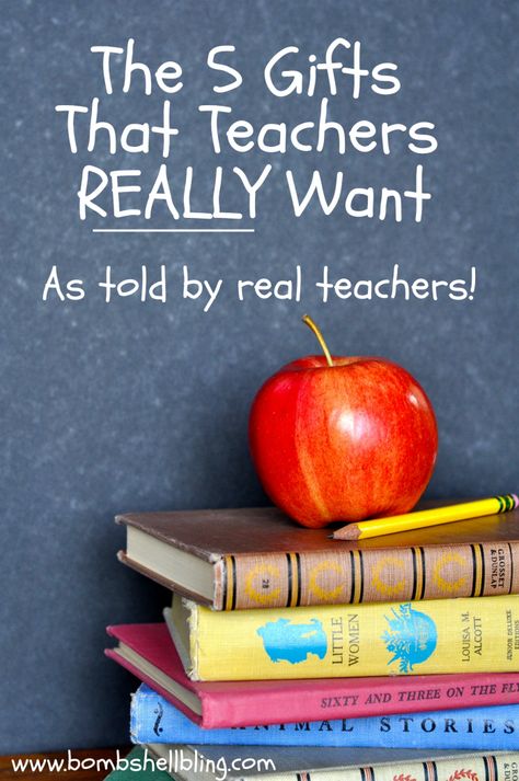 The 5 gifts that teachers REALLY want---as told by real teachers! Best Teacher Appreciation Gifts Ideas, Kid Made Teacher Appreciation Gifts, Gift Ideas For Kindergarten Teacher, Present For Kindergarten Teacher, Diy Present For Teacher, Class Teacher Appreciation Gifts, Teacher Appreciation Ideas For Kids, Useful Teacher Appreciation Gifts, What Do Teachers Want For Gifts