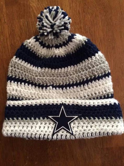 Crochet Cowboys Beanie, Dallas Cowboys Crochet Hat, Crochet Dallas Cowboys Hat, Crochet Team Hat, Dallas Cowboy Crochet, Cowboys Crochet, Crochet Packaging, Cowboy Crochet, Mardi Gras Hats