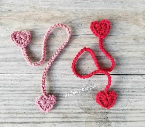 Hearts Bookmark Crochet Pattern Crochet Heart Bookmark Pattern, Crochet Bookmarks Free Patterns Animals, Crochet Heart Bookmarks Free Patterns, Free Crochet Patterns Bookmarks, Crochet Bookmarks Free Patterns Simple, Easy Crochet Bookmarks Free Patterns, Bookmark Crochet Pattern Free, Valentines Crochet Patterns, Yarn Bookmarks