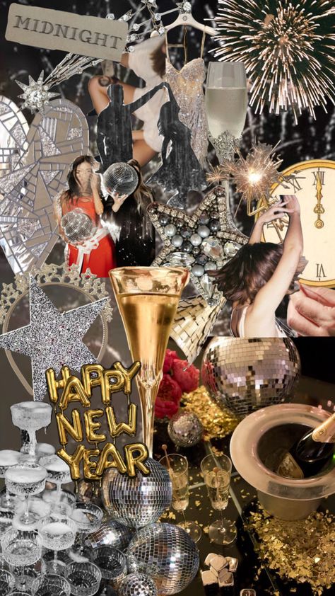 New Year’s Eve/Day New Years Eve Mood Board, New Year Esthetics, New Year Aesthetic Vintage, New Year Asethic, New Years Collage, New Years Eve Aesthetic Wallpaper, New Year’s Eve Aesthetic, Nigel Xavier, New Year Collage