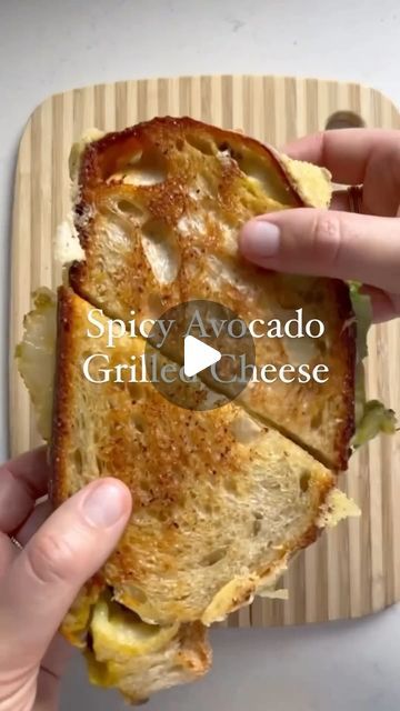 @eatinghealthytoday on Instagram: "Spicy Avocado Grilled Cheese 🥑🥪 (via: @grilledcheesesocial)  This spicy avocado grilled cheese recipe is super creamy, slightly spicy and perfectly crunchy. It’s made with lots of delicious fontina cheese, chipotle mayo and fresh, sliced avocado and sourdough bread.  Ingredients: 🥑2 slices sourdough 🥑1 tbsp mayo 🥑1 tsp diced chipotles in adobo 🥑3 slices fontina cheese 🥑1 small avocado, finely sliced 🥑2 pats salted butter 🥑a lil bit of garlic salt  Instructions: 1. Smear mayo onto one slice of bread then smear the chipotles on top. **You could also use store bought chipotle mayo if that works for you** 2. Add avocado - mashing it in so that it’s all the same height and sprinkle with a little bit of salt. 3. Top with the cheese and add the other sl Salami Sandwich Recipes, Avocado Sandwich Recipes, Avocado Breakfast Sandwich, Avocado Grilled Cheese, Salami Sandwich, Avocado Bread, Grilled Cheese Recipe, Sliced Avocado, Avocado Spread