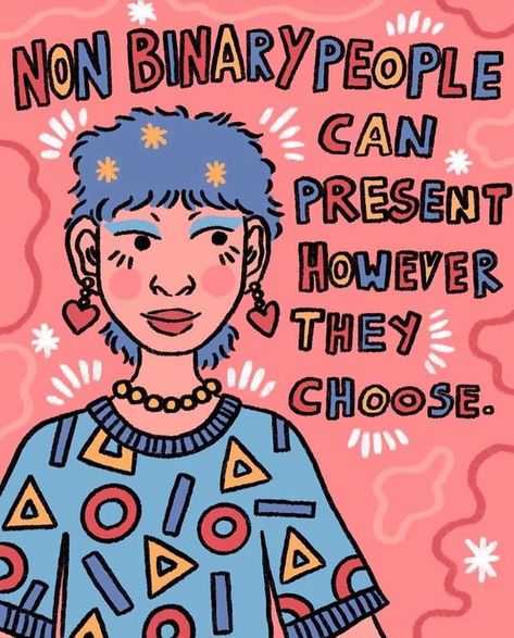 Nonbinary Art, Daisy Illustration, Lgbtq Quotes, Non Binary People, Lgbt Memes, Protest Art, Rose Marie, Trans Pride, Non Binary