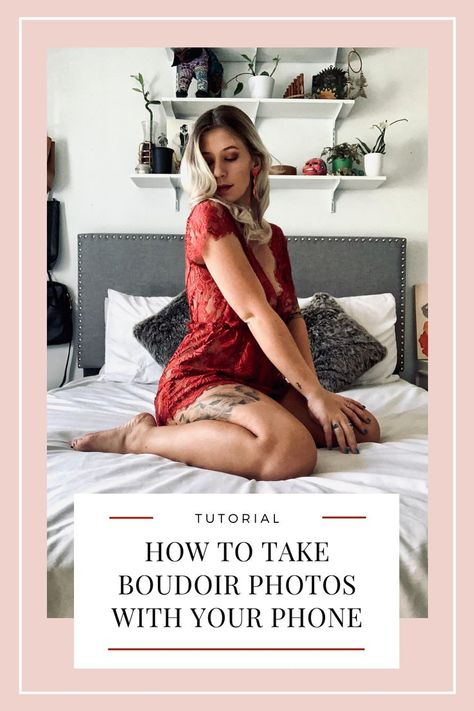 This is a very easy tutorial showing you How To Take Boudoir Styled Photos on Your Phone! All you need are a few things you can find around the house, and your phone! Great Valentine's Gift Idea! Valentine's Day DIY Gifts Photos With Iphone, Boudiour Poses, Seductive Photos, Bouidor Photography, Photography Posing Guide, Lingerie Photos, Photography Poses Women, How To Take, Lingerie