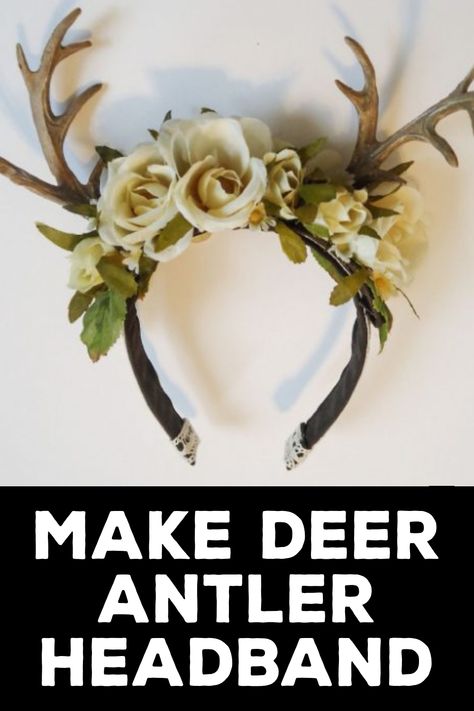 How to Make Deer Antler Headband Diy Deer Antlers Headband, Deer Costume Diy, Deer Antlers Diy, Antlers Diy, Diy Deer Antlers, Antler Headpiece, Deer Antler Headband, Diy Antlers, Antlers Headband