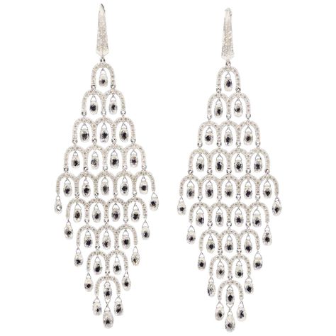 10 Carat Diamond Briolette Chandelier 18 Karat White Gold Chandelier Earrings Yellow Diamond Earring, Pearl Chandelier Earrings, Diamond Chandelier Earrings, Diamond Chandelier, Long Chandelier, Ruby Earrings Studs, White Gold Diamond Earrings, Gold Chandelier Earrings, Flawless Diamond