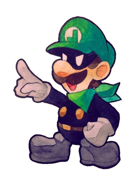 Mr L Paper Mario, Super Paper Mario Mr. L, Mario Pfp, Super Paper Mario, Mr L, Mario Fan Art, Mario Stuff, Super Mario And Luigi, Vocaloid Characters