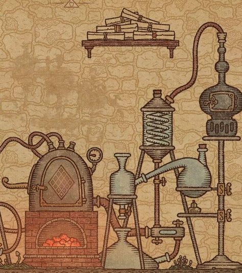 Potion Craft Alchemist Simulator, Potion Craft Game, Potion Shop Art, Medieval Laboratory, Alchemy Potions, Alchemy Architecture, Alchemist Laboratory, Potion Craft, Alchemy Lab