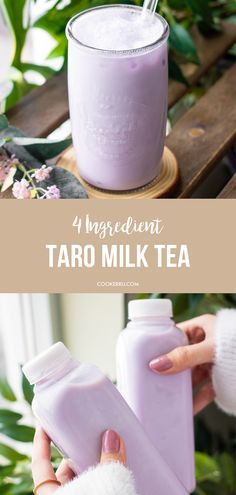 How To Make Taro Boba Tea, Taro Milk Tea Boba Recipe, Tea With Condensed Milk, Teas With Milk, Creamy Tea Drinks, Taro Tea Boba, Dreamy Tea Party, Healthy Milk Tea Recipe, Best Tea Drinks