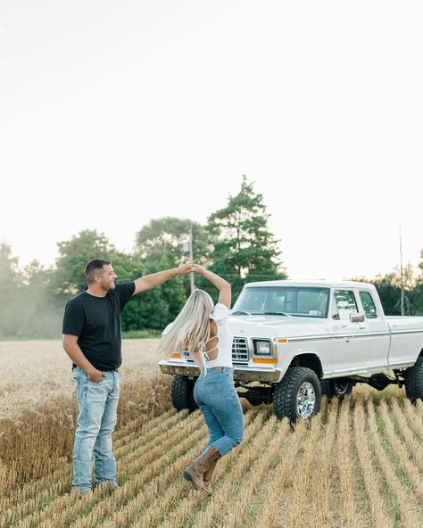 I will NEVER grow tired of these images or the memories I have from Hallie & Dan’s session 🌾 There’s just something special to me about spending a warm summer evening with the kindest people.. and to top it off - driving back to my hometown, using the most amazing wheat field, and an old truck… my kind of perfect night 😌 Photographing them was so easy.. the connection they share is so transparent in their images.. it was just an overall laid-back, amazing time and I cannot wait for their we... Fall Couple Photos, Field Engagement Photos, Buffalo Wedding, Old Truck, Wheat Field, Engagement Photos Fall, Perfect Night, Fall Mini, Couple Photoshoot Poses