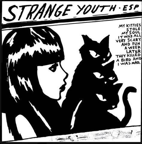 Emily the Strange Pets Activities For Kids, Rock Aesthetic, Arte Punk, Emily The Strange, Cat Hacks, Sonic Youth, Dark Grunge, Art Folder, Gothic Rock