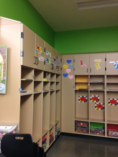 classroom 2: cubbies and student storage Diy Cubbies Storage, Cubbies Storage, Diy Cubbies, Classroom Cubbies, Classroom Organization Ideas, Student Storage, School Interior, Cubby Storage, Classroom Design