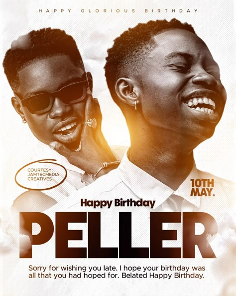 HBD flyer design for @peller089 Graphical Poster, African Photography, Free Flyer Design, Synthwave Art, Flyer Inspiration, Christian Graphic Design, Concert Poster Design, Beautiful Profile, Flyers Design