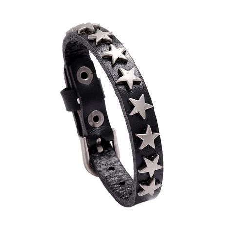 PRICES MAY VARY. Unique Design: there are seven stars on this Goth vintage bracelet, which is made with soft Pu leather. This punk leather is used belt buckle. Adjustable Size: Length is 6 - 8 inches, width is 0.5 inches. Punk Style: The style of thick leather bracelet is unisex punk rock biker style with wide strap. You will get the compliments. Stylish and cool design makes you stand out from the crowd. Punk Gift: Punk gift for mom on Mother's Day, your girlfriend for Valentine’s Day, your dau Bracelet Star, Star Vintage, Leather Bangle, Leather Wristbands, Bike Chain, Vintage Punk, Metal Stars, Bracelet Online, Funky Jewelry